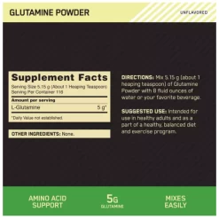 Optimum Nutrition Glutamine Powder -Sports Energy Supplement Shop 120