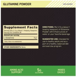 Optimum Nutrition Glutamine Powder -Sports Energy Supplement Shop 123