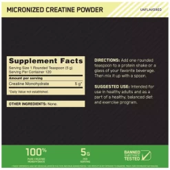 Optimum Nutrition Micronized Creatine Powder -Sports Energy Supplement Shop 33
