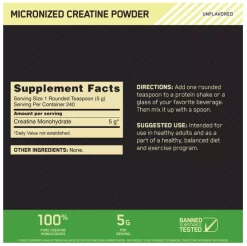 Optimum Nutrition Micronized Creatine Powder -Sports Energy Supplement Shop 44