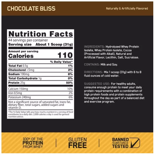 Optimum Nutrition Gold Standard 100% Isolate Whey Protein 8 Optimum Nutrition Gold Standard 100% Isolate Whey Protein - Image 6