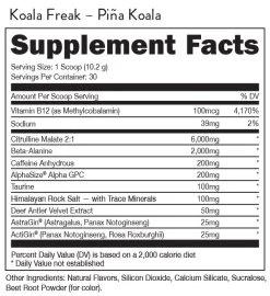 Bucked Up Koala Freak Pre Workout - Calum Von Moger -Sports Energy Supplement Shop 7710 BU SFP PRE KoalaFreak PinaKoala 2023.01 00.1677731931