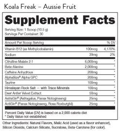Bucked Up Koala Freak Pre Workout - Calum Von Moger -Sports Energy Supplement Shop 7711 BU SFP PRE KoalaFreak AussieFruit 2023.01 00 1 .1677731931