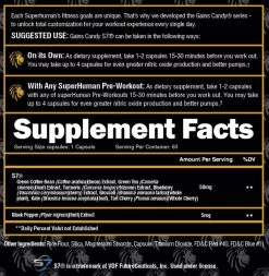 Alpha Lion Gains Candy S7 -Sports Energy Supplement Shop Alpha Lion Gains Candy S7 Label 6x2.5 SUPPFACTS