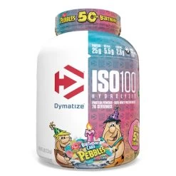ISO100 Protein -Sports Energy Supplement Shop Birthday Cake Pebbles Cereal Protein by Dymatize ISO 100 Whey