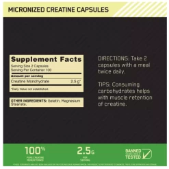Optimum Nutrition Micronized Creatine Capsules -Sports Energy Supplement Shop Capture12