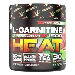 L-Carnitine 1500 HEAT Powder -Sports Energy Supplement Shop Cherry Limeade L Carnitine HEAT Weight Loss Supplement by VMI Sports