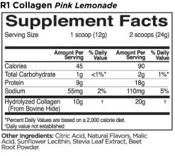 R1 Collagen Peptides 20 R1 Collagen Peptides -Sports Energy Supplement Shop Collagen Pink Lemonade