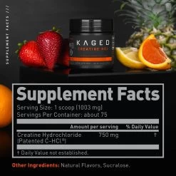 Kaged Creatine HCL -Sports Energy Supplement Shop Creatine HCl Fruit Punch SFP