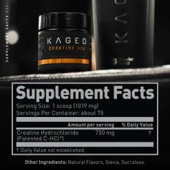 Kaged Creatine HCL -Sports Energy Supplement Shop Creatine HCl SuppFactsLL