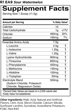 R1 Essential Amino 9 -Sports Energy Supplement Shop EA9 x10Sour Watermelon
