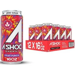 A-Shoc Energy Drink -Sports Energy Supplement Shop FruitPunch
