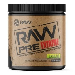 Get Raw Nutrition Pre EXTREME -Sports Energy Supplement Shop Get Raw Nutrition Pre EXTREME 400mg of Caffeine Lemon Lime Energy Focus