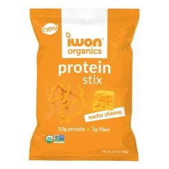 IWON Organics Protein Stix -Sports Energy Supplement Shop IWON Organics Protein Stix High Protein Healthy Snack Nacho Cheese