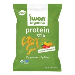 IWON Organics Protein Stix -Sports Energy Supplement Shop IWON Organics Protein Stix High Protein Healthy Snack Spicy Sweet Peppers