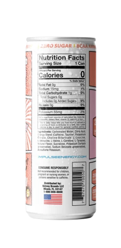 Impulse Energy Drink -Sports Energy Supplement Shop Impulse PinkChampagne Back