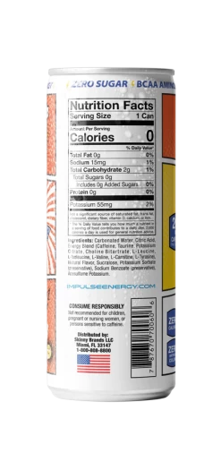 Impulse Energy Drink -Sports Energy Supplement Shop Impulse SunKissedOrange Back