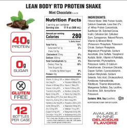 Labrada Lean Body Protein Shake RTD -Sports Energy Supplement Shop Mint