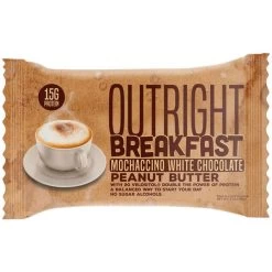 Outright Protein Bar -Sports Energy Supplement Shop Mochaccino White Chocolate Peanut Butter OUTRIGHT Breakfast Bar