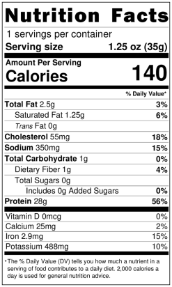 Wicked Cutz Jerky Chips -Sports Energy Supplement Shop NutritionLabelCrackedPepperWickedCutz