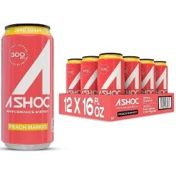 A-Shoc Energy Drink -Sports Energy Supplement Shop Peachmango