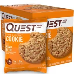 Quest Protein Cookie -Sports Energy Supplement Shop Peanut Butter Soft and Chewy Protein Cookie by Quest Nutrition l Bar l Healthy l High Protein l Safe l Clean l Keto l Weight Loss