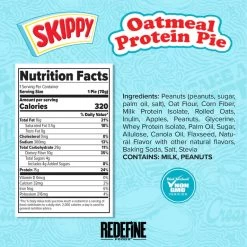 Redefine X Skippy® Oatmeal Protein Pie 9 Redefine X Skippy® Oatmeal Protein Pie -Sports Energy Supplement Shop ProductPhotosSkippyPB 01