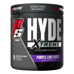 HYDE Xtreme Pre Workout -Sports Energy Supplement Shop Purlple Lime Rickey HYDE Xtreme Pre Workout powder supplement by Pro Supps