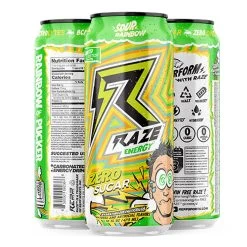 RAZE Energy Drink -Sports Energy Supplement Shop Sour Rainbow Candy Skittles Sour Belts RAZE Energy Drink Can