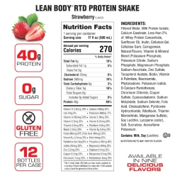 Labrada Lean Body Protein Shake RTD -Sports Energy Supplement Shop Strawberry