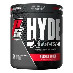 HYDE Xtreme Pre Workout -Sports Energy Supplement Shop Sucker Punch HYDE Xtreme Pre Workout powder supplement by Pro Supps