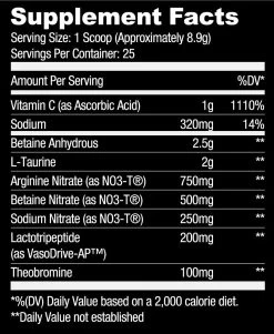 Ryse Project Blackout Pump Powder -Sports Energy Supplement Shop nfp pump unflav