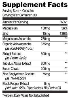 Ryse Test Support -Sports Energy Supplement Shop test nutrition facts